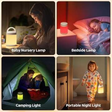 Night Light for Kids Night Light,10 Colors+8 Dimmable Baby Night Light, Remote+Timer+Touch Night Light for Baby Nursery Lamp, Portable+Rechargeable Night Light for Kids Toddler Night Light Lamp[Gifts]