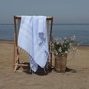 Linum Home Textiles Turkish Cotton Lucky Pestemal Fouta Towel - Versatile & Eco-Friendly