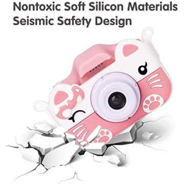 Xinbeiya Kids Digital Camera, Birthday Toy Gifts for Girls Boys Age 3-10, Children Cameras for Toddler with 1080P Video, Portable and Rechargeable Toy Camera for Girls or Boys (Pink)