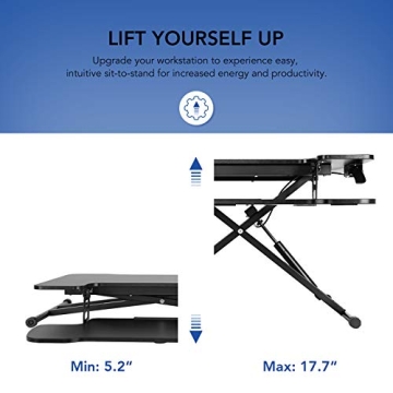 FLEXISPOT 31" Adjustable Standing Desk Converter