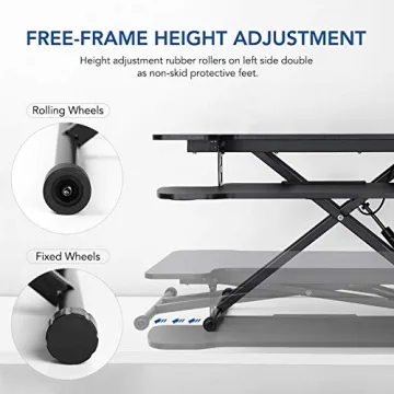 FLEXISPOT 31" Adjustable Standing Desk Converter