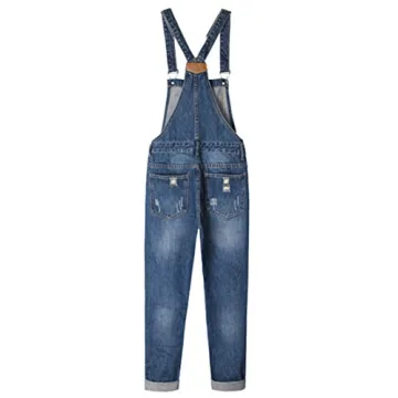 Stylish AvaCostume Adjustable Denim Overalls for Women