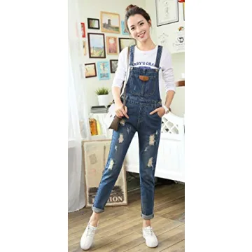 Stylish AvaCostume Adjustable Denim Overalls for Women