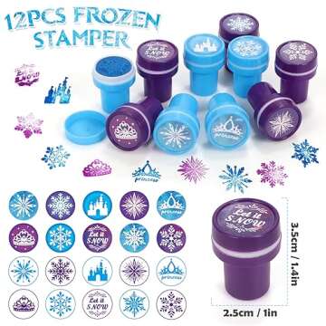 Winrayk 112Pcs Frozen Party Favors Elsa Birthday Supplies for Girls Kids, Gift Bag Stamper Slap Bracelet Keychain Snowflake Ring Sticker Pinata Filler Winter Frozen Birthday Party Supplies Decorations