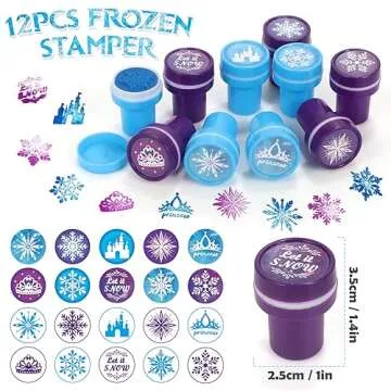Winrayk 112Pcs Frozen Party Favors Elsa Birthday Supplies for Girls Kids, Gift Bag Stamper Slap Bracelet Keychain Snowflake Ring Sticker Pinata Filler Winter Frozen Birthday Party Supplies Decorations