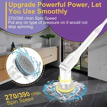 Seven-first Cordless Spin Scrubber for Effortless Cleaning