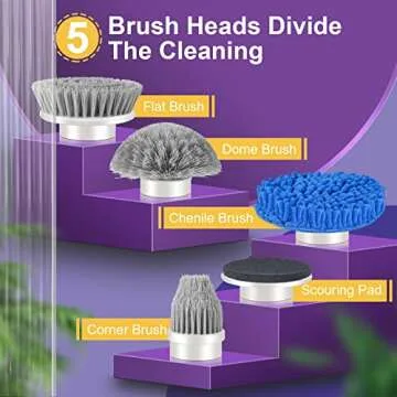Seven-first Cordless Spin Scrubber for Effortless Cleaning