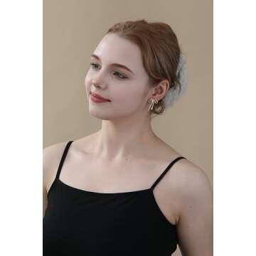 WEDDINEN Gold Bow Earrings for Women, Bow Ribbon Stud Earrings Trendy Jewelry Christmas Gifts