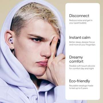 Loop Quiet 2 Ear Plugs – Ultra-Comfy Reusable Noise-Reducing Earplugs for Sleep, Deep Focus, Trave...