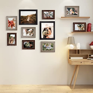 LUCKYLIFE Picture Frame Set - 10-Pack Gallery Frames