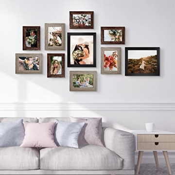 LUCKYLIFE Picture Frame Set - 10-Pack Gallery Frames