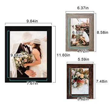LUCKYLIFE Picture Frame Set - 10-Pack Gallery Frames