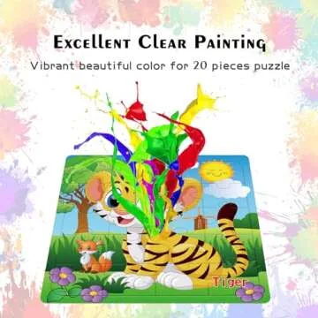 Puzzles for Kids Ages 3-5 Toddler Wooden Toys Montessori Learning Education Preschool Sets Games for Boy Girl 3 4 5+ Years Old, Pack of 6 (20 Pieces)