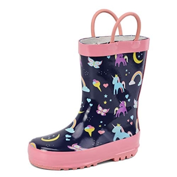 ALEADER Kids Waterproof Rain Boots - Fun & Stylish