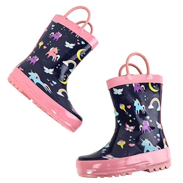 ALEADER Kids Waterproof Rain Boots - Fun & Stylish