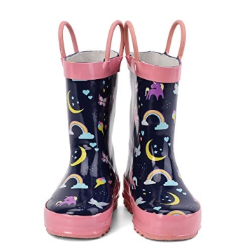 ALEADER Kids Waterproof Rain Boots - Fun & Stylish