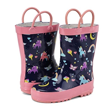 ALEADER Kids Waterproof Rain Boots - Fun & Stylish