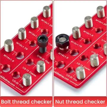 JoblikeBrez Thread Checker for Accurate Nut and Bolt Sizing
