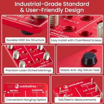 JoblikeBrez Thread Checker for Accurate Nut and Bolt Sizing
