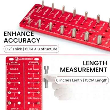 JoblikeBrez Thread Checker for Accurate Nut and Bolt Sizing