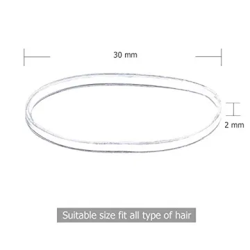 1500 HOYOLS Clear Elastic Hair Bands for All Hair Types