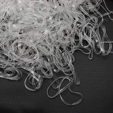 1500 HOYOLS Clear Elastic Hair Bands for All Hair Types