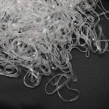 1500 HOYOLS Clear Elastic Hair Bands for All Hair Types