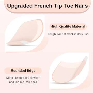 120PCS French Toenails Kit for Easy Pedicures