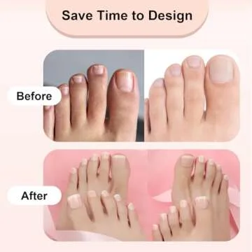 120PCS French Toenails Kit for Easy Pedicures