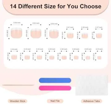 120PCS French Toenails Kit for Easy Pedicures