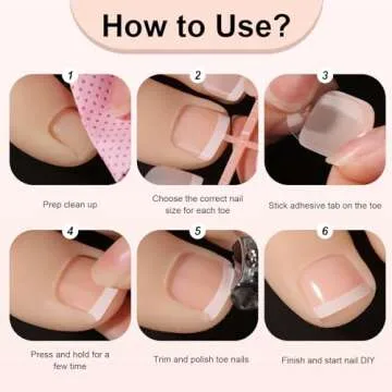 120PCS French Toenails Kit for Easy Pedicures
