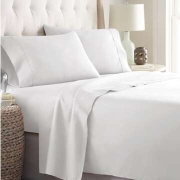 Danjor Linens Twin Sheets Set - Hotel Luxury Essential Bedding - 4 pc Soft Bedding & Pillowcases Set...