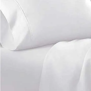 Danjor Linens Twin Sheets Set - Hotel Luxury Essential Bedding - 4 pc Soft Bedding & Pillowcases Set with Deep Pockets - Breathable Bed Sheets, Wrinkle Free - White Sheets