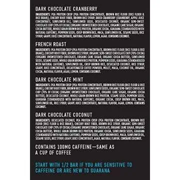 Better Than Coffee Energy Bars - Natural Caffeine Energy Bars - Gluten Free Energy Bars - Caffeinated Chocolate Bar - Hiking Bars - 100mg Caffeine Snack - Coffee Bar Variety Pack (12 Count)