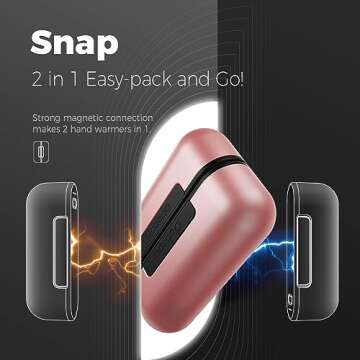 OCOOPA Hand Warmers Rechargeable 2 Pack, Magnetic Electric Handwarmer, 16 Hrs Warmth 4 Levels Heat U...