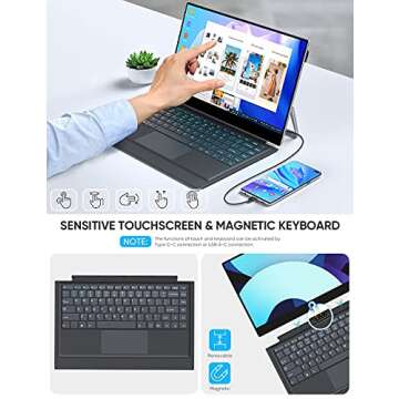 AZMIOR Portable Monitor Touchscreen (4K, with Battery)