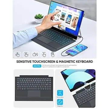 AZMIOR Portable Monitor Touchscreen (4K, with Battery)