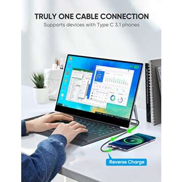 AZMIOR Portable Monitor Touchscreen (4K, with Battery)