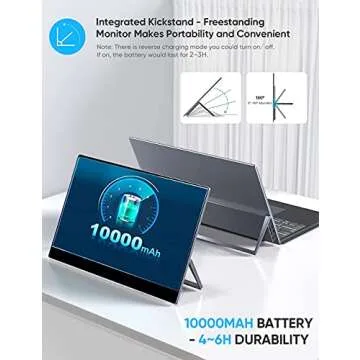 AZMIOR Portable Monitor Touchscreen (4K, with Battery)