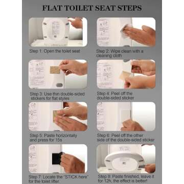 Toilet Seat Lifter Tab Toilet Lid Lifter, Toilet Seat Handle Lift Toilet Cover Lifter, Avoid Touching Toilet Cover Handle Bathroom Accessories For Home, Office, Hotel