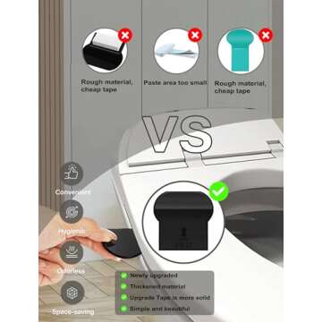 Toilet Seat Lifter Tab Toilet Lid Lifter, Toilet Seat Handle Lift Toilet Cover Lifter, Avoid Touching Toilet Cover Handle Bathroom Accessories For Home, Office, Hotel