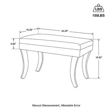 Stylish Glitzhome White Faux Fur Ottoman and Footrest with Acrylic Legs for Modern Decor