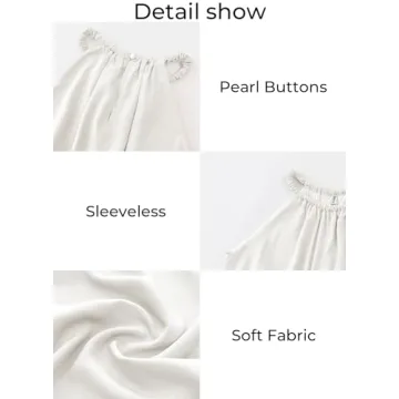 MIHOLL Summer Dresses for Women 2024 Sleeveless Halter Neck Cut Out Beach Vacation Petite Long Maxi Dress (White, Small)