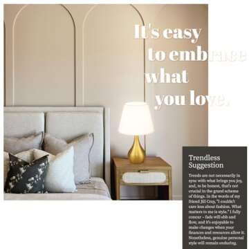 Hamilyeah Gold Table Lamps with Touch Control,Touchable Bedside Lamps Set of 2, Modern Bedroom Lamps 2 Pack, Desk Lamps for Living Room, Home Office, 2 E26 Bulbs Included