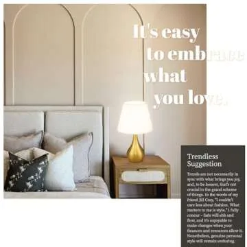 Hamilyeah Gold Table Lamps with Touch Control,Touchable Bedside Lamps Set of 2, Modern Bedroom Lamps 2 Pack, Desk Lamps for Living Room, Home Office, 2 E26 Bulbs Included