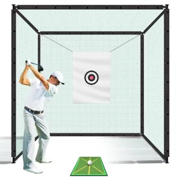 Durable 10x10x10 Golf Cage Net with Frame - Perfect for Backyard Practice!