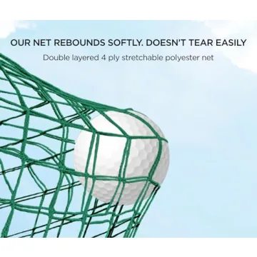 Durable Golf Cage Net 10x10x10 with Target Cloth and Mat