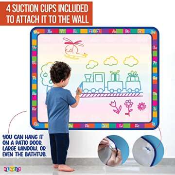 Play22 Large Magic Water Doodle Mat 22 PCS 39X30 - STEM Educational Learning ABC Letters Kids Drawin...