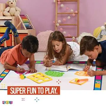 Play22 Large Magic Water Doodle Mat 22 PCS 39X30 - STEM Educational Learning ABC Letters Kids Drawing Board - Extra Large Water Drawing Doodling Mat Mess Free - Gifts for Kids Toddlers Boys and Girls