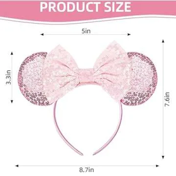 Eisyaa Minnie Ears Headbands - Stylish Sequin Party Accessory
